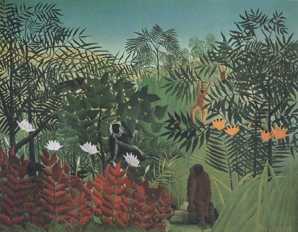Henri Rousseau Tropical Forest with Monkeys Germany oil painting art